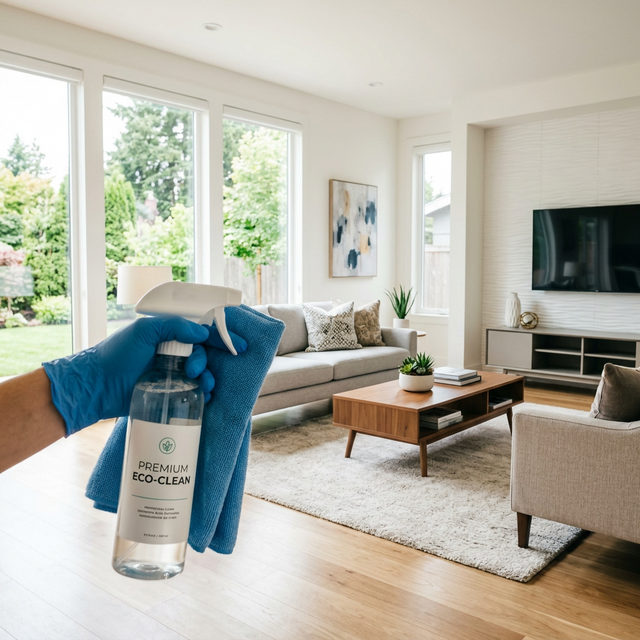 Clean modern living room