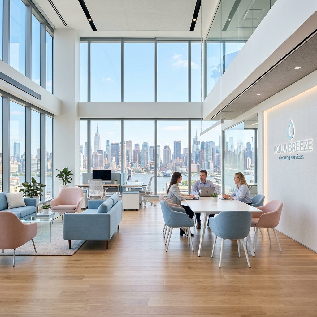 Modern high-end corporate office with city views - Saint Coast Commercial Cleaning